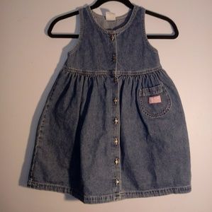Vintage OshKosh B'Gosh Denim Jean Dress Size 6X